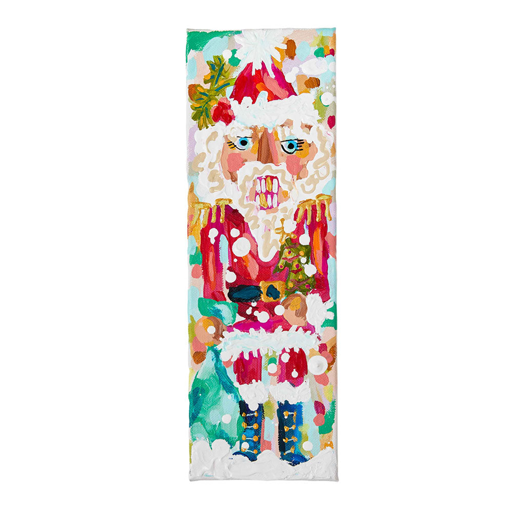 Santa Nutcracker Christmas Painting: 3x9-0